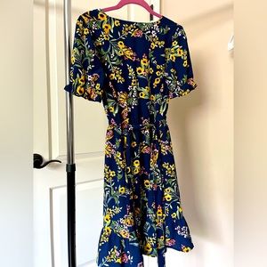 Blue sunflower sun dress